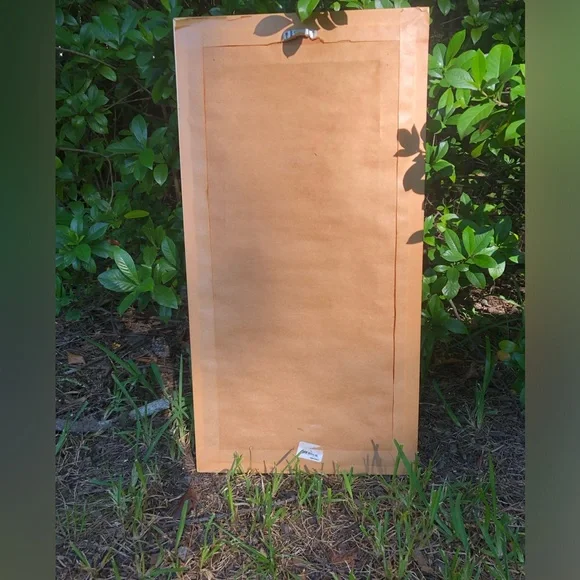 Handcrafted Upcycled Sunflower Mixed Media Painting | 25x13 w/Dragonfly Die-Cuts - Picture 3 of 5